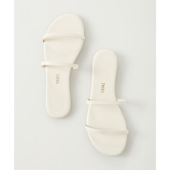 Tkees Gemma Leather Sandal Coconut Cream - 6 - Picture 3 of 7